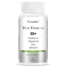 Yvonika Man Formula 50+, Мультивітаміни для чоловіків 50+, для дорослих, екстракт